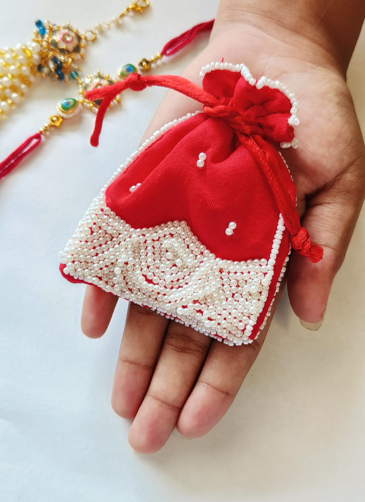 Small mini Jute Potli Bags Coin Pouch for Marriage, Return, Birthday Gifting | Handmade Bags for functions, Rakhi,Raksha bandhan,Gifts Packing, jewellery, Sweets, Dry fruits, chocolate, Party. - Image 4