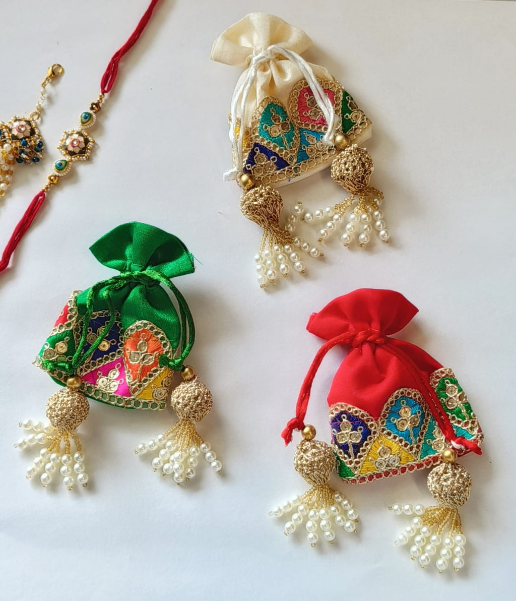 Small mini Jute Potli Bags Coin Pouch for Marriage, Return, Birthday Gifting | Handmade Bags for functions, Rakhi,Raksha bandhan,Gifts Packing, jewellery, Sweets, Dry fruits, chocolate, Party. - Image 1