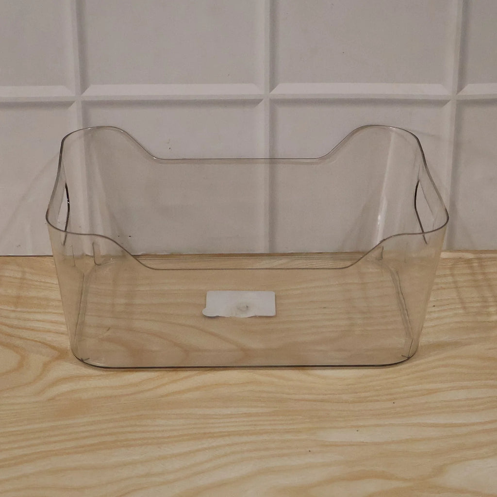 Transparent Plastic Storage Box Organizer With Handle For Fridge Pantry (1 Pc)