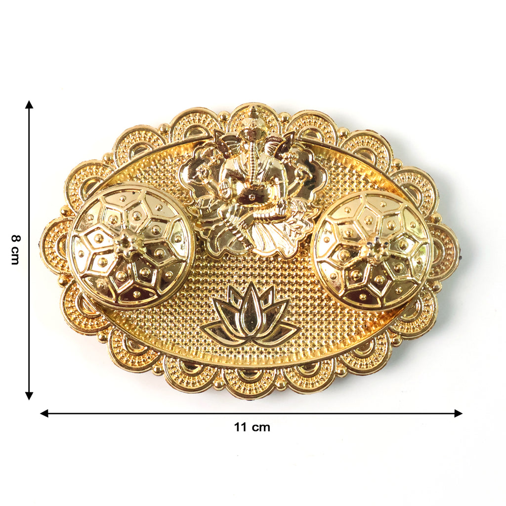 Ganesh Embossed Rolichawal Kumkum Chopra - (1 Pc)