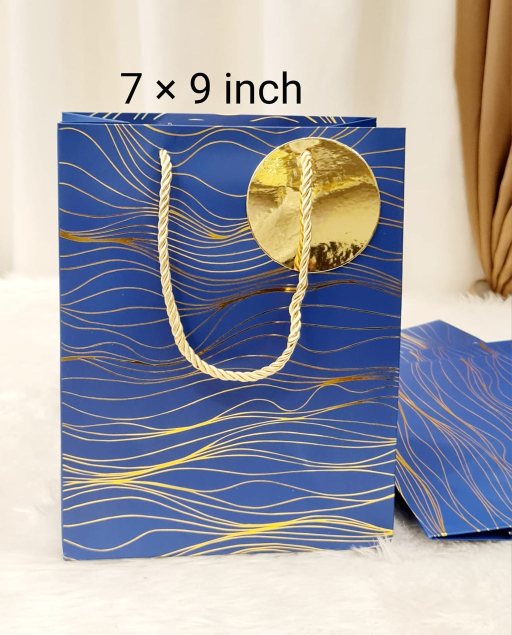 Random Colour Small Size Paper Bag With Handle 23 x 18 x 10 cm Gift Paper bag, Carry Bags, gift bag, gift for Birthday, gift for Festivals, Season's Greetings and other Events - Image 5