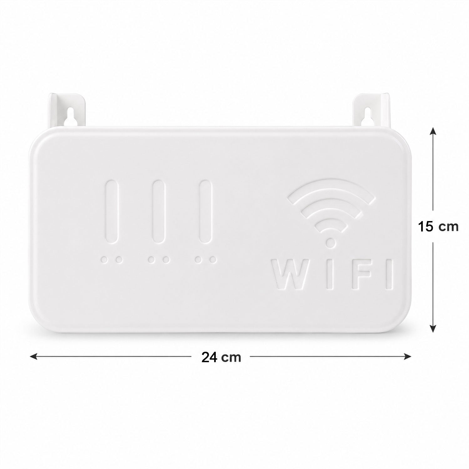 Wall Mount Wifi Router Holder Storage Box Organizer Rack With Screws (1 Pc)