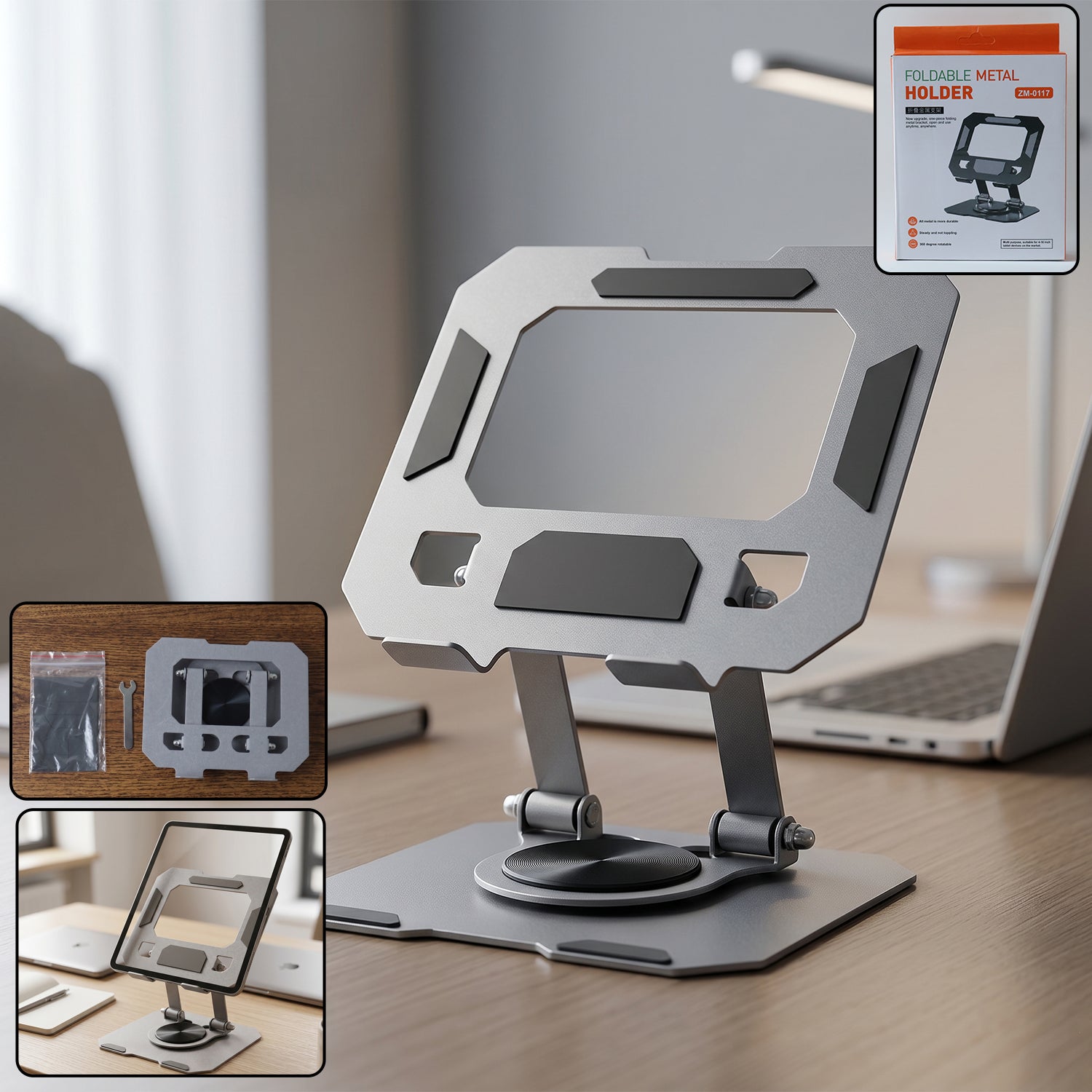 Foldable Metal Phone  Tablet Stand Holder (1 Set)