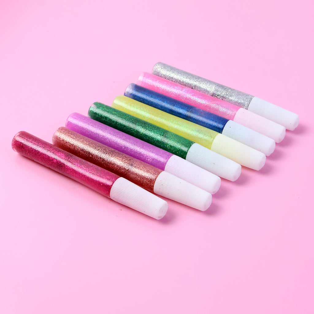 Diy Multi-color Glitter Craft Glue Pen Set (10ml  8 Pc)