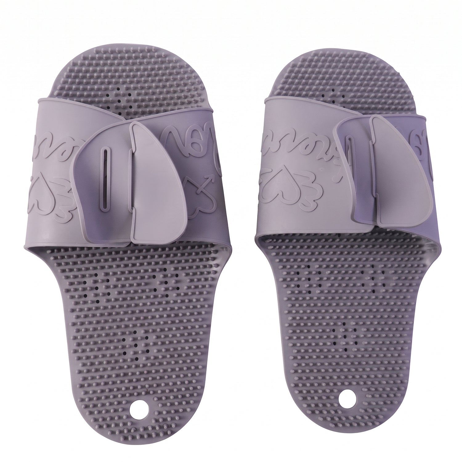 Massage Bath Slippers With Foot Scrubbing Bristles For Daily Bathroom Use (1 Pair)