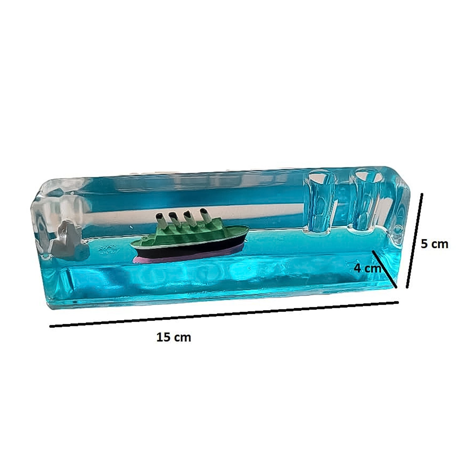 7589 Car Interior Dashboard Decoration Floating Water Cruiser Ship Iceberg Ornament Car Interior Decoration For Birthday Gifts Home Decor Suitable For Home Show Car Decoration Gifts Desk Or Paperweight