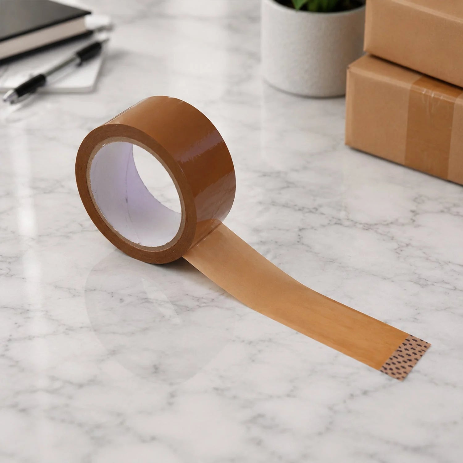 Brown Cello Tape For Box Sealing Packing And Shipping Use (60 Mtr)