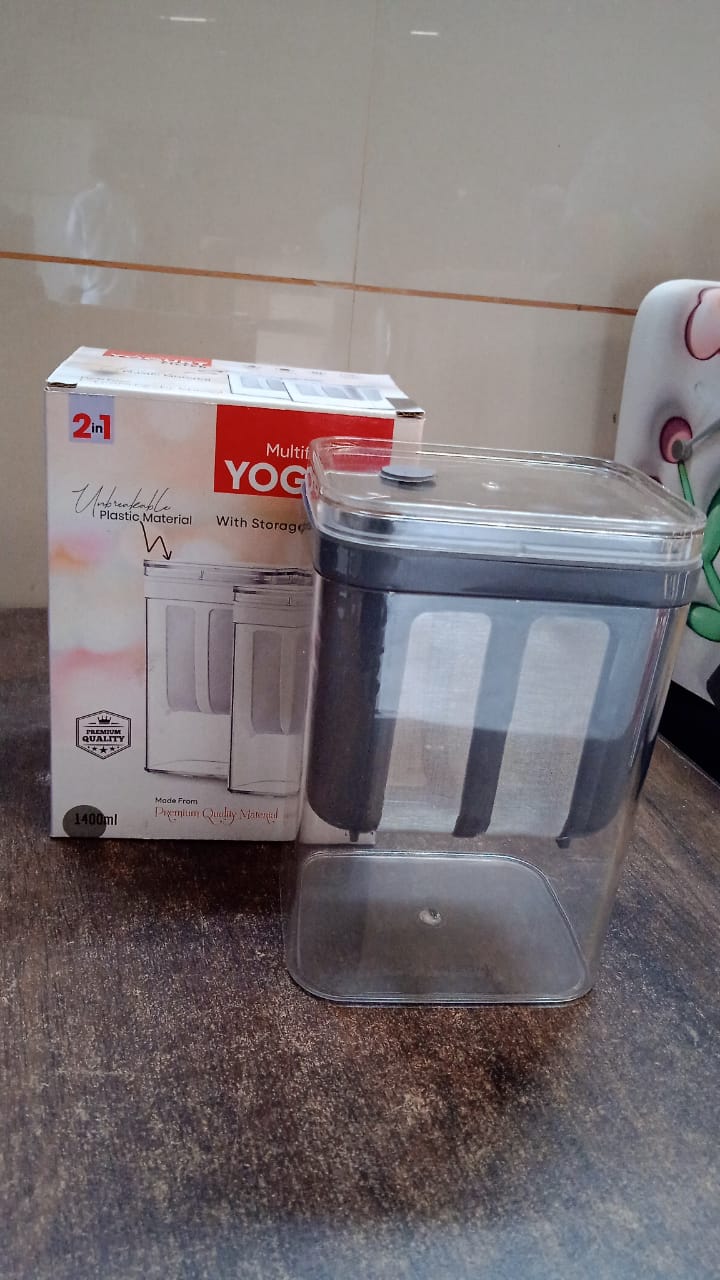 Yogurt strainer in kitchen setting