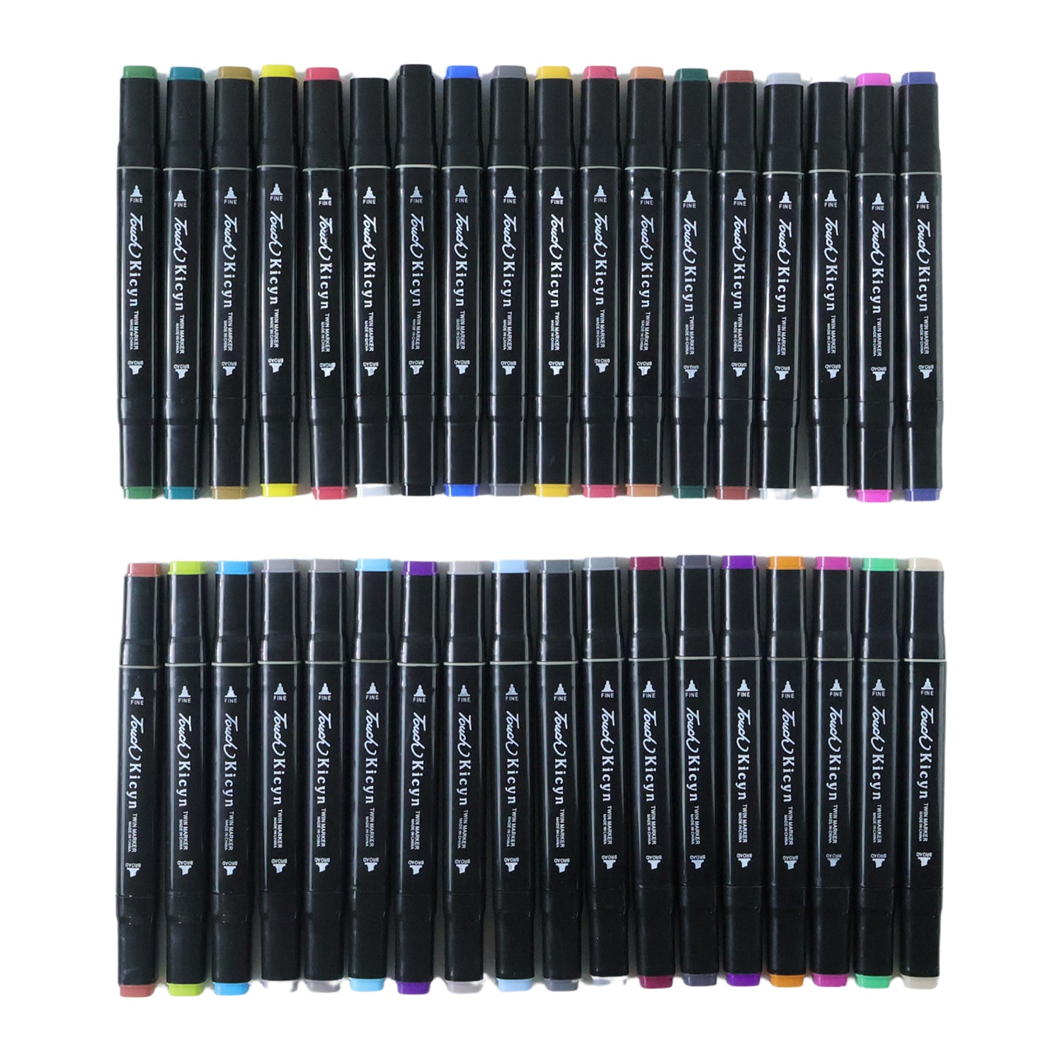 36 Color Dual Tip Art Sketch Markers Set With Carry Case