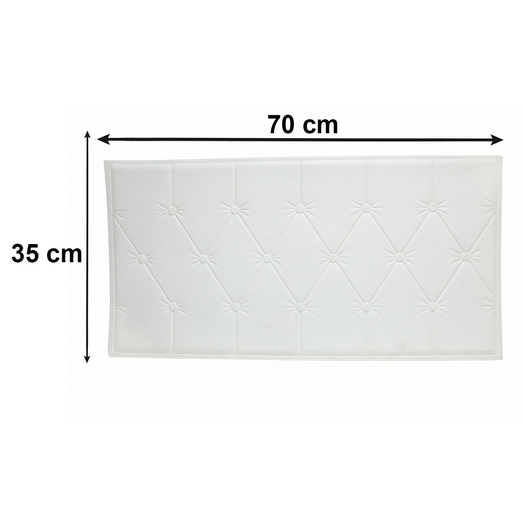 Self Adhesive 3d Foam Wall Panel Cushion Wallpaper (1 Pc White 69x35 Cm)