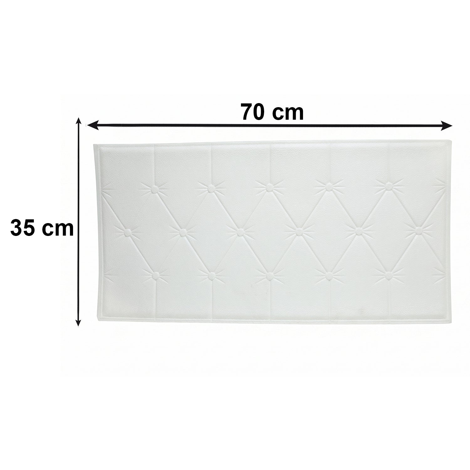 Self Adhesive 3d Foam Wall Panel Cushion Wallpaper (1 Pc White 69x35 Cm)
