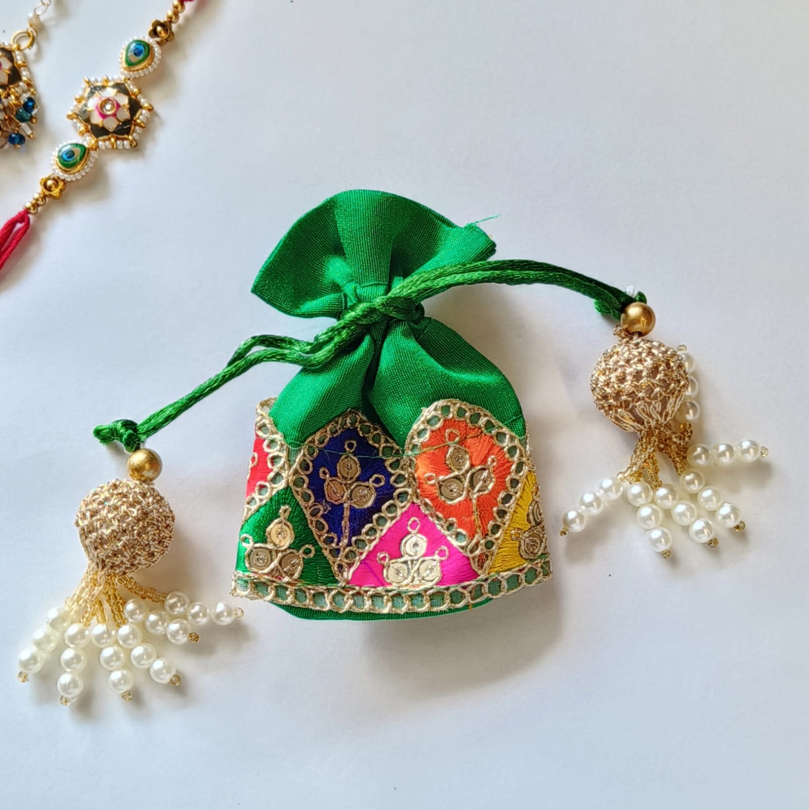 Small mini Jute Potli Bags Coin Pouch for Marriage, Return, Birthday Gifting | Handmade Bags for functions, Rakhi,Raksha bandhan,Gifts Packing, jewellery, Sweets, Dry fruits, chocolate, Party. - Image 3