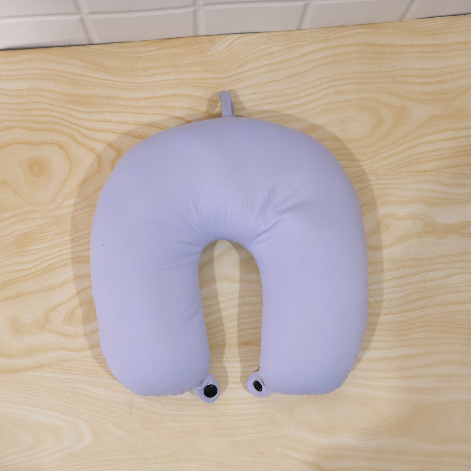 U-shaped Travel Neck Pillow Soft Comfortable Support Pillow With Snap Button (1 Pc)