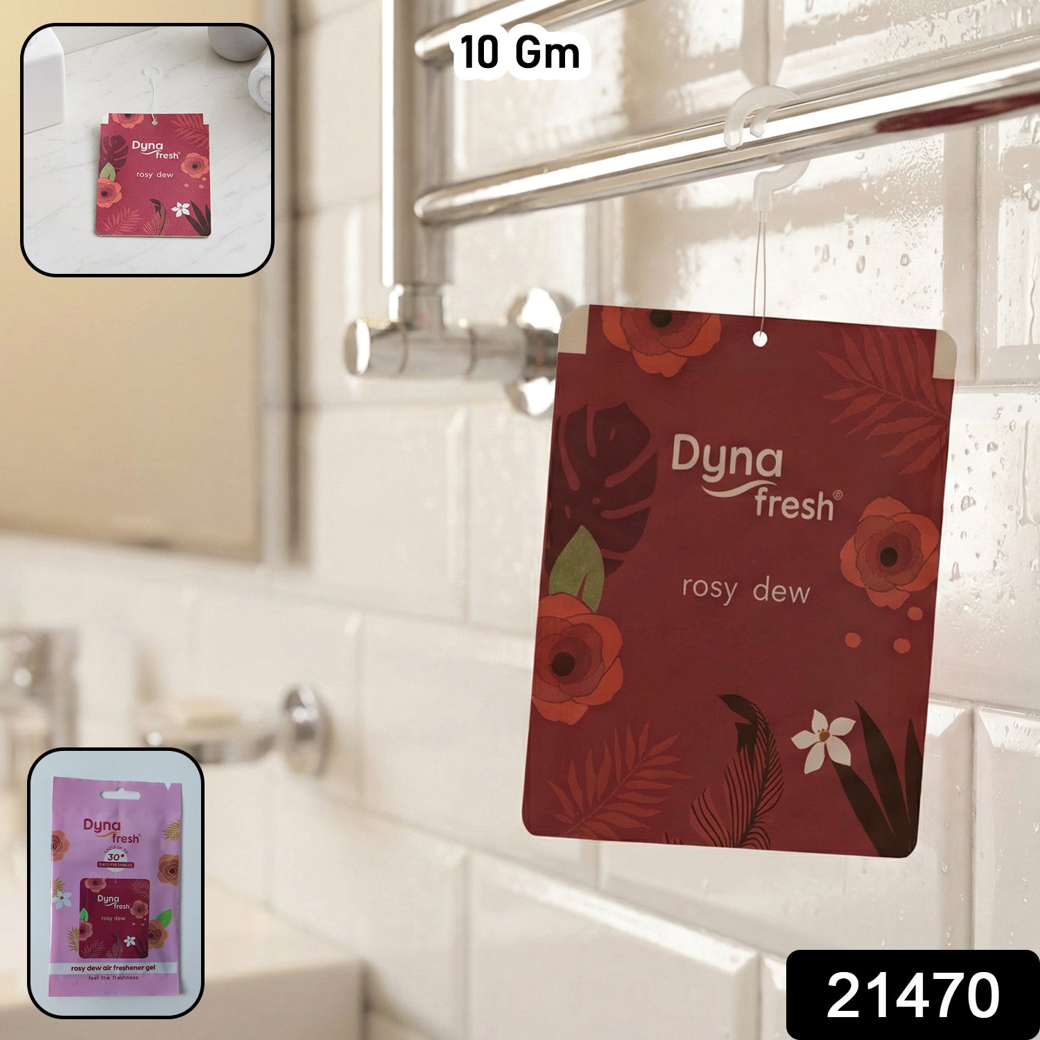Rosy Dew Hanging Air Freshener Gel (1 Pc 10gm)