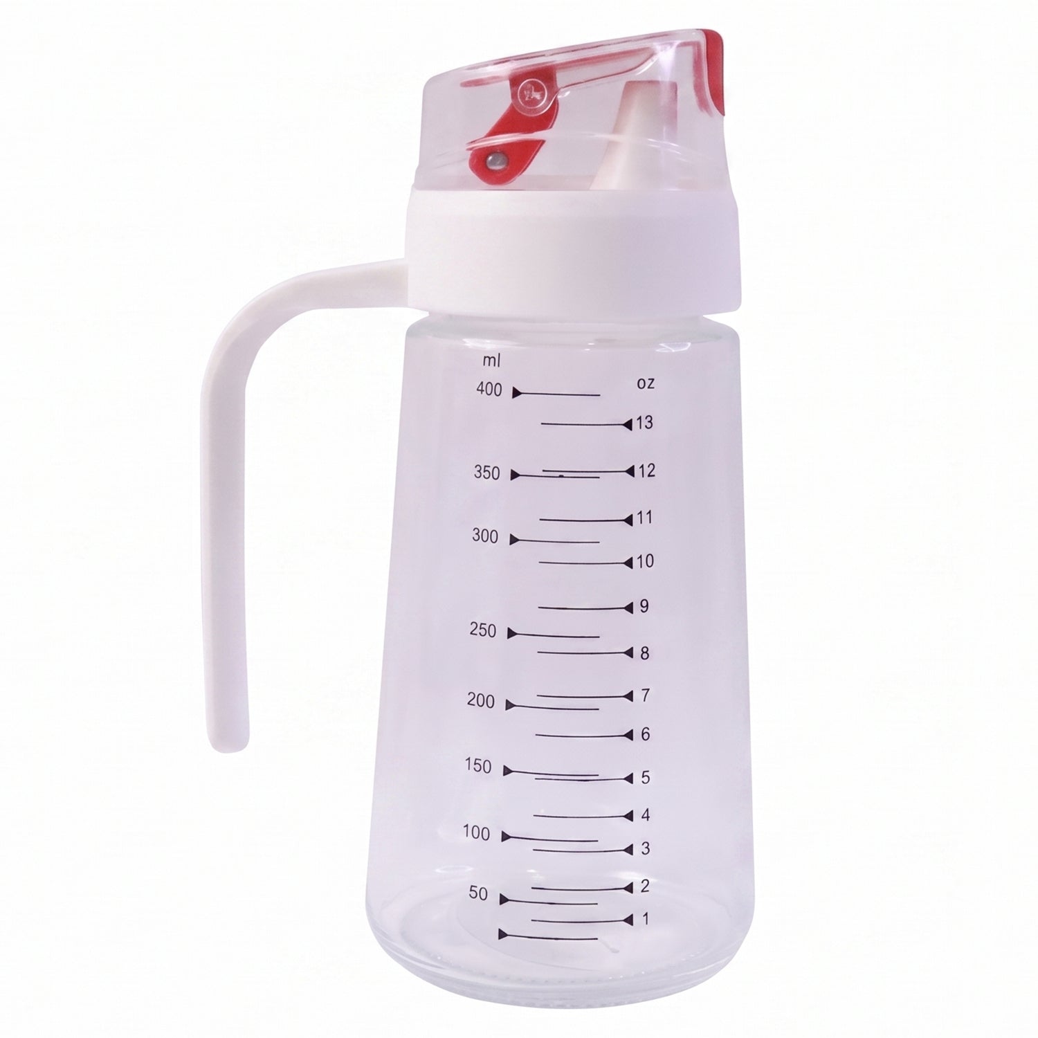 Glass Oil Dispenser Bottle With Auto-flip Cap  Side Handle (500 Ml  1 Pc)