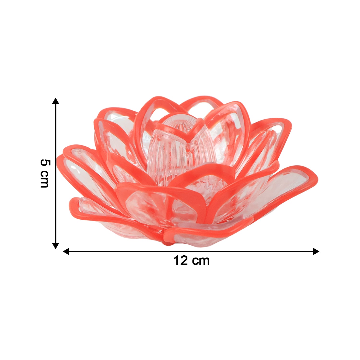 Set Of 6 Lotus Shaped Led Flameless Decorative Candles