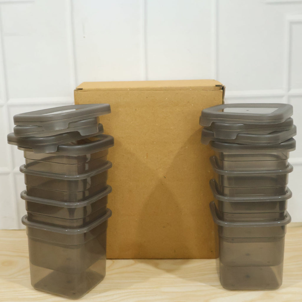 Plastic Food Storage Container Set 700ml Airtight Pantry Jars (8 Pc Set)