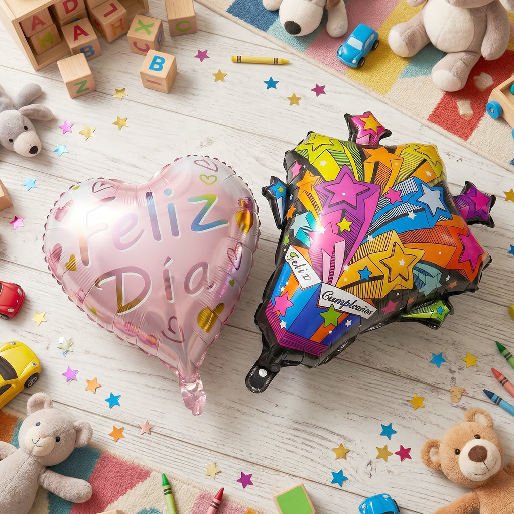 Feliz Dia Celebration Foil Balloon (1 Pc Mix Design)