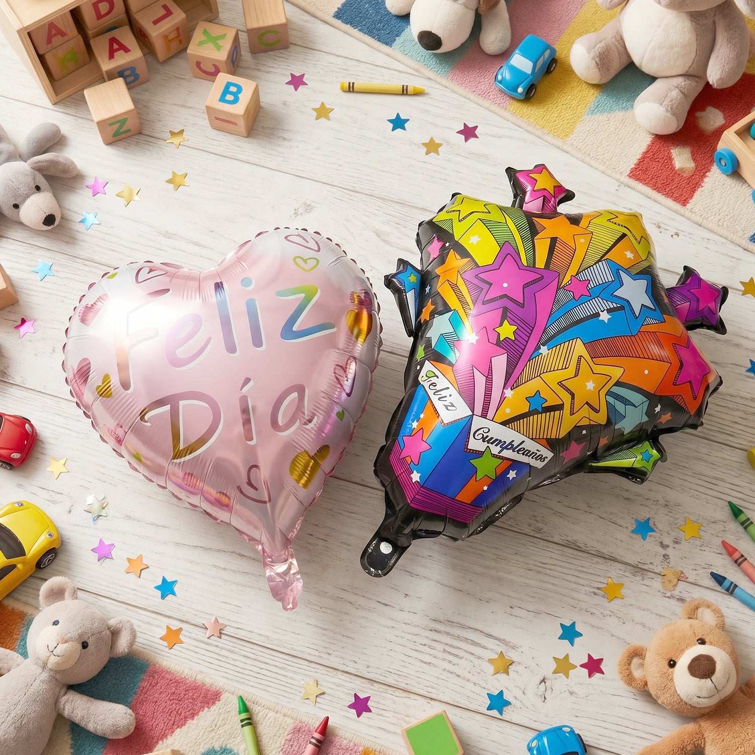 Feliz Dia Celebration Foil Balloon (1 Pc Mix Design)