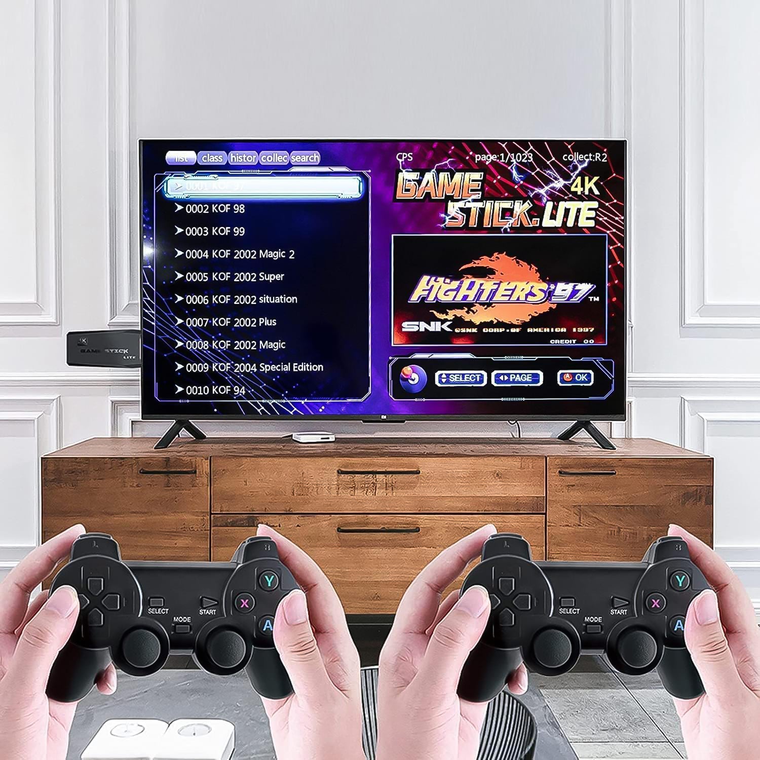 Wireless Controller Gamepad With 10000+ Games 4k Ultra Hd Game Sticks Output And 2.4ghz Wireless Controller Video Games (1 Set)