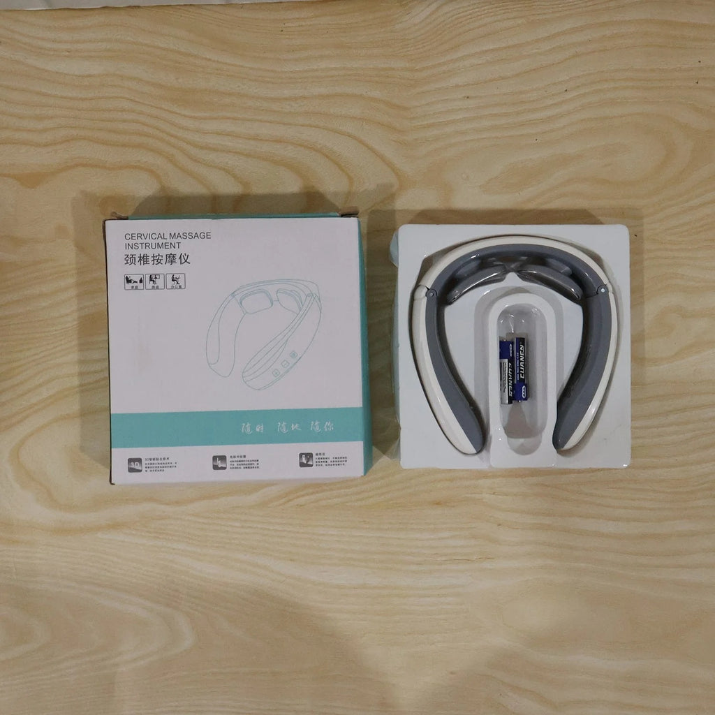 2 Heads Smart Electric Neck And Back Pulse Massager (1 Pc  Mix Design)