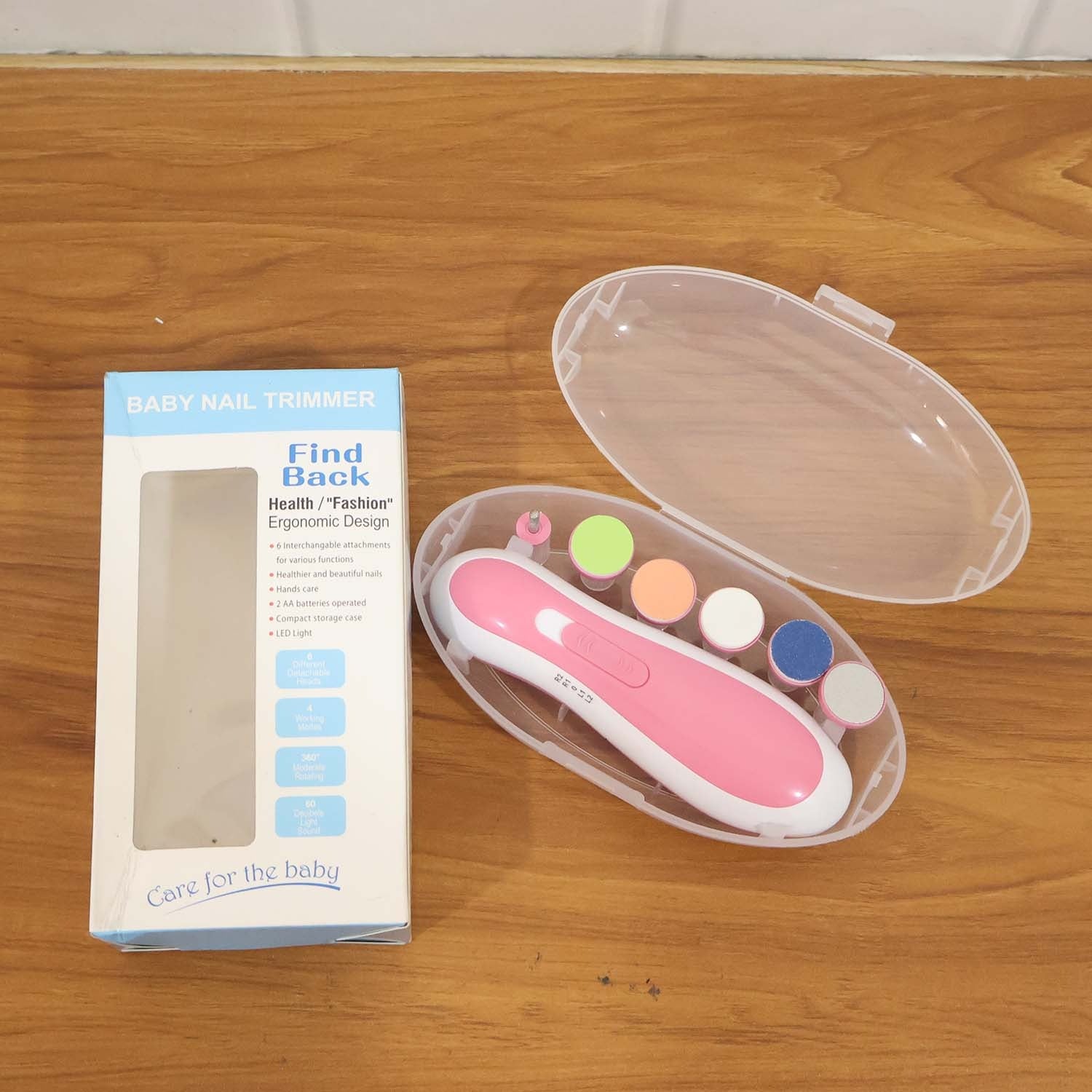 1223 Electric Baby Nail Trimmer With Grinding Heads For Newborn Infant And Toddler