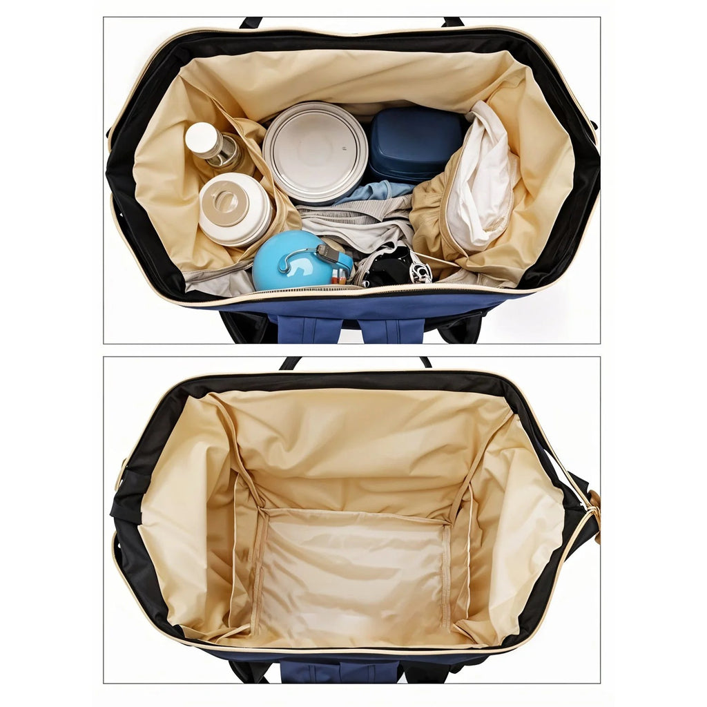 Multipurpose Large Capacity Moms Backpack Diaper Bag (1 Pc  17 Pocket  Big)