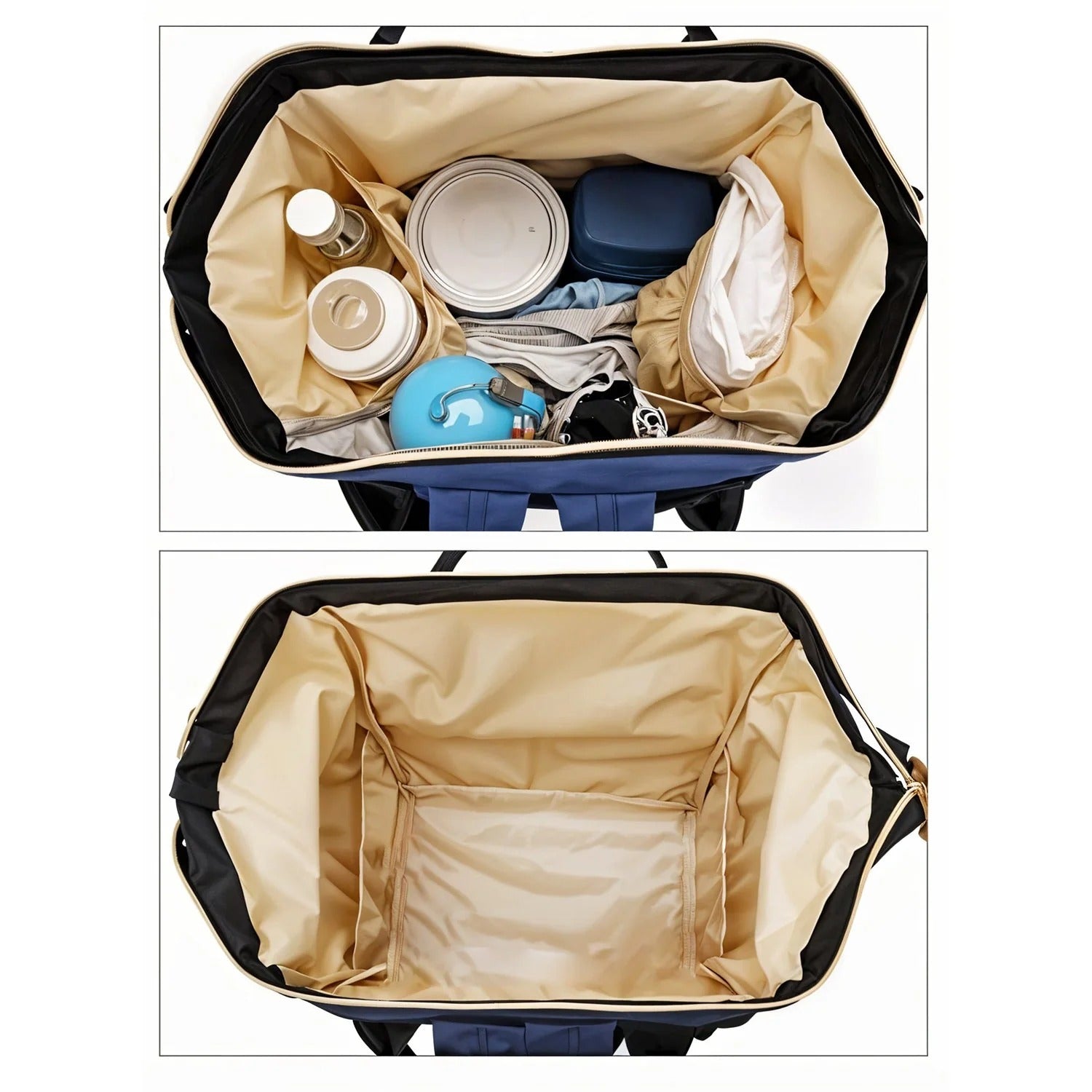 Multipurpose Large Capacity Moms Backpack Diaper Bag (1 Pc  17 Pocket  Big)