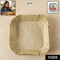 Square Air Fryer Disposable Paper Liner  (50 Pcs Set  160mmx45mm)