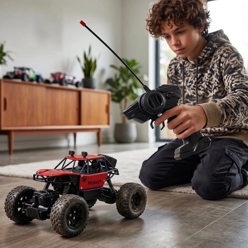 17816   118 Scale Rock Crawler Monster Rc Truck All Terrain Stunt Racing Car Rechargeable Indoor Outdoor Toy Car