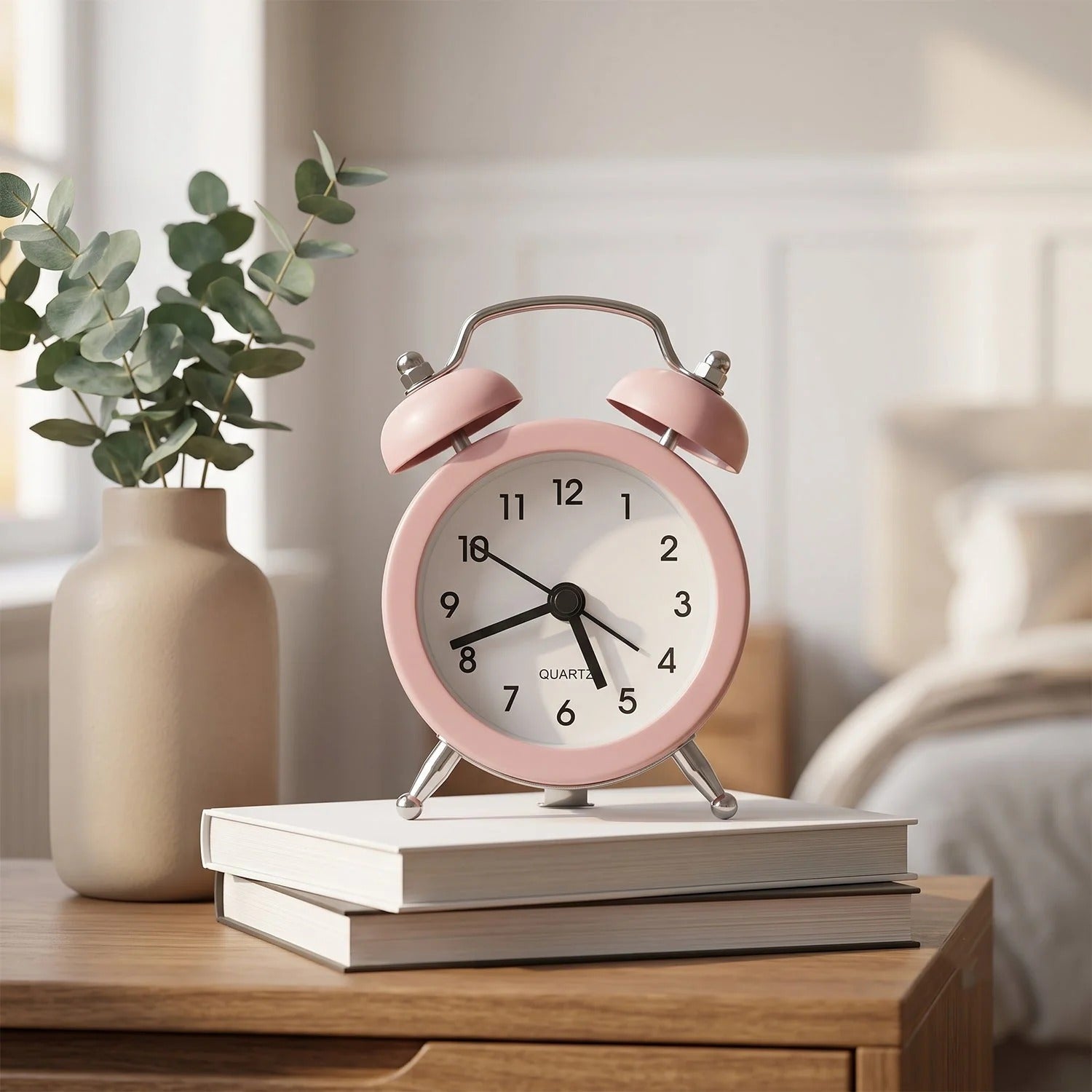 Small Twin-bell Analog Alarm Clock - (1 Pc)