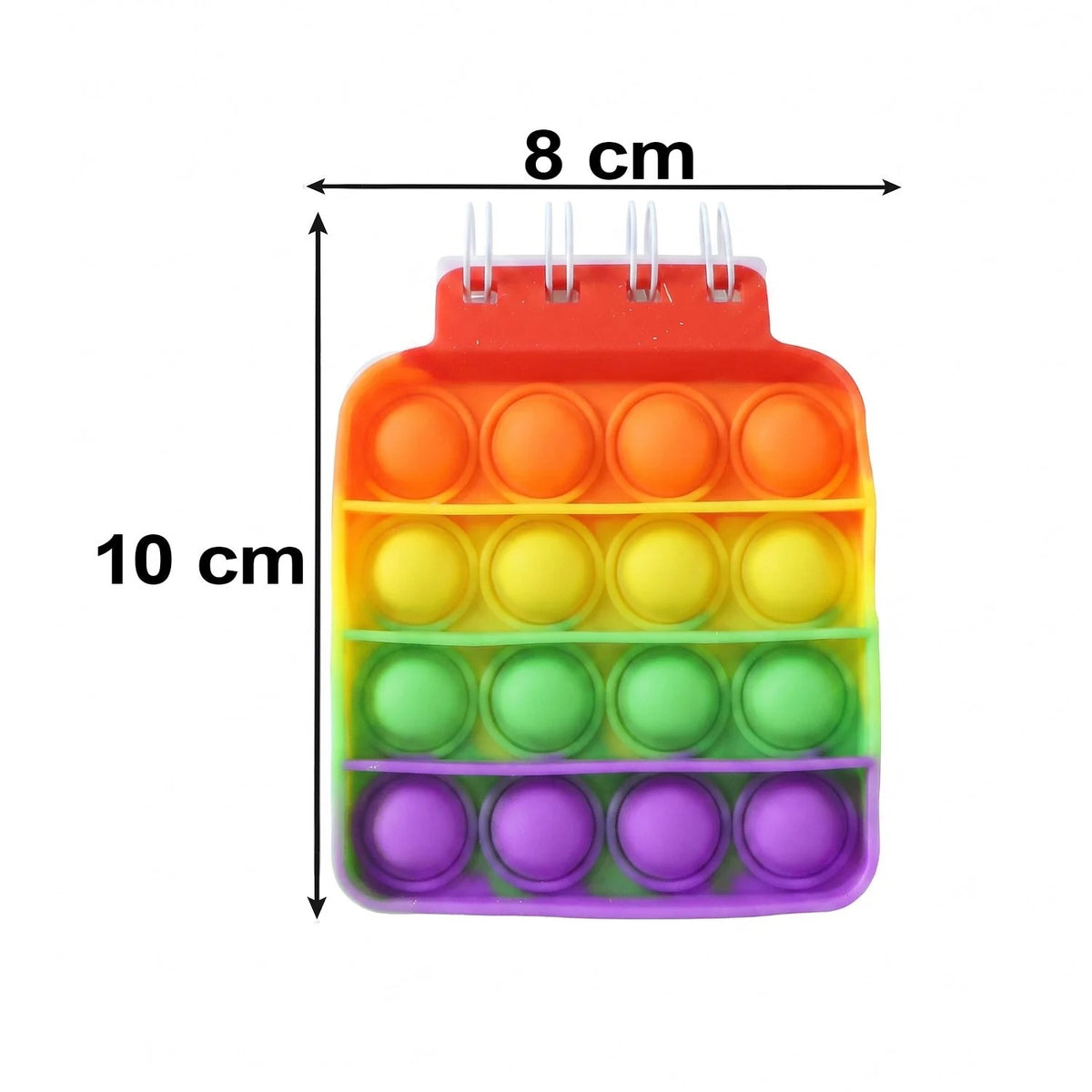 4995 Square Pop It Fidget Spiral Notebook Bubble Push Pop Fidget Silicon Toy Book Stress Relief Anxiety School Stationery Notebook.