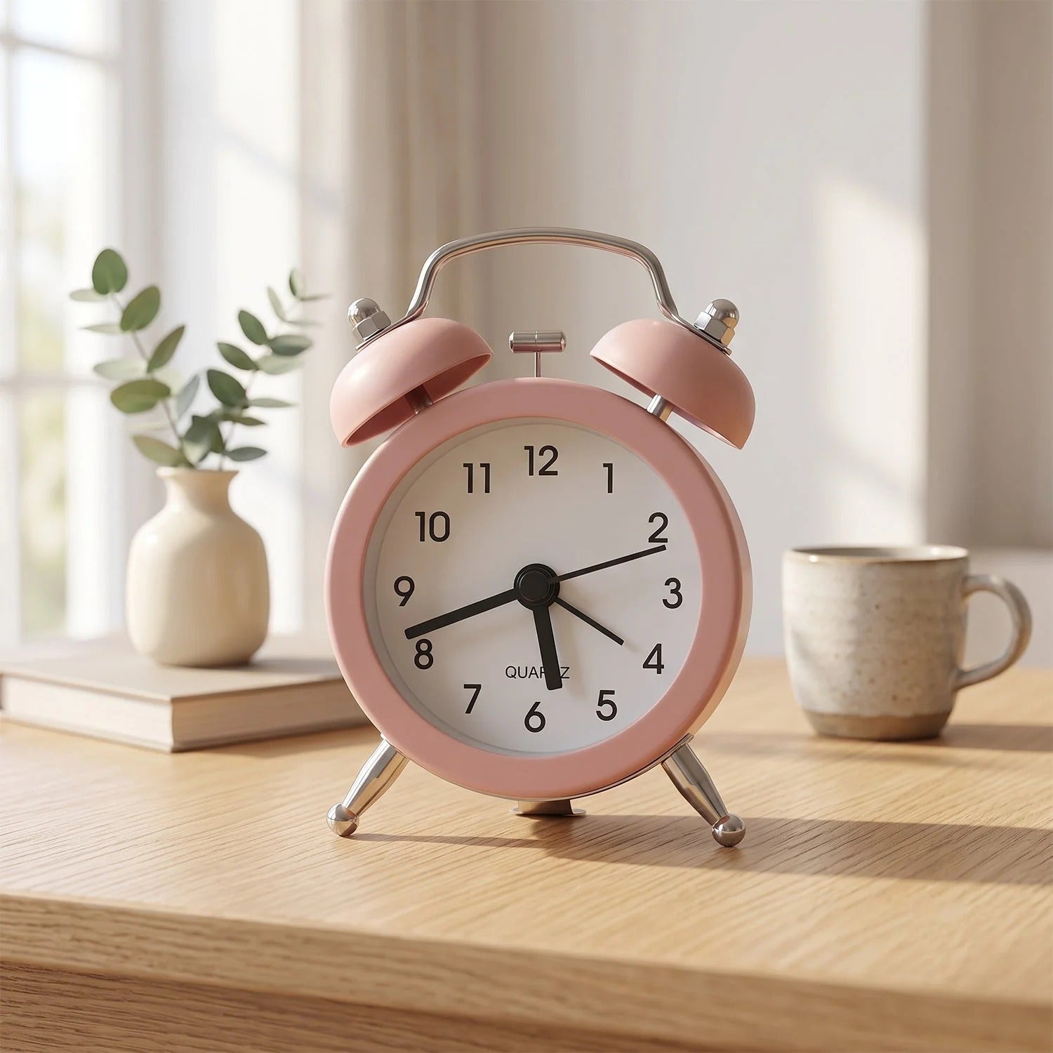 Small Twin-bell Analog Alarm Clock - (1 Pc)