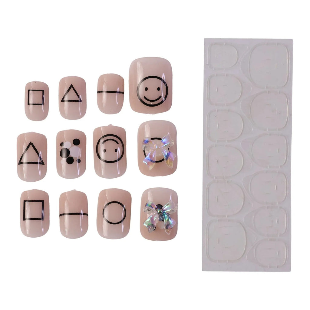 Artificial False Nail Set With Mix Design - (1 Set)
