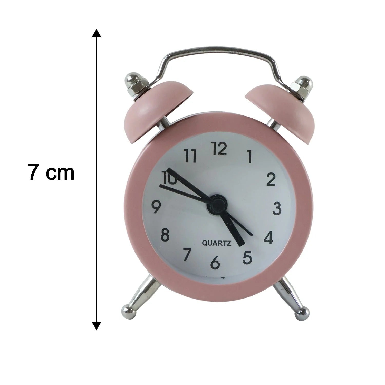 Small Twin-bell Analog Alarm Clock - (1 Pc)