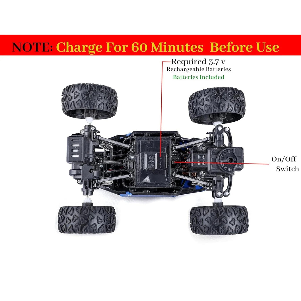 17816   118 Scale Rock Crawler Monster Rc Truck All Terrain Stunt Racing Car Rechargeable Indoor Outdoor Toy Car