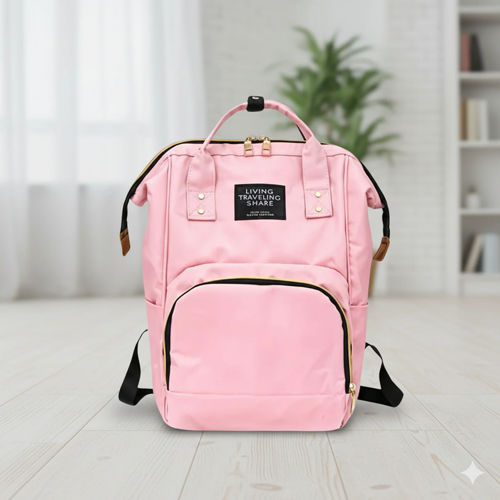 Multipurpose Large Capacity Moms Backpack Diaper Bag (1 Pc  17 Pocket  Big)