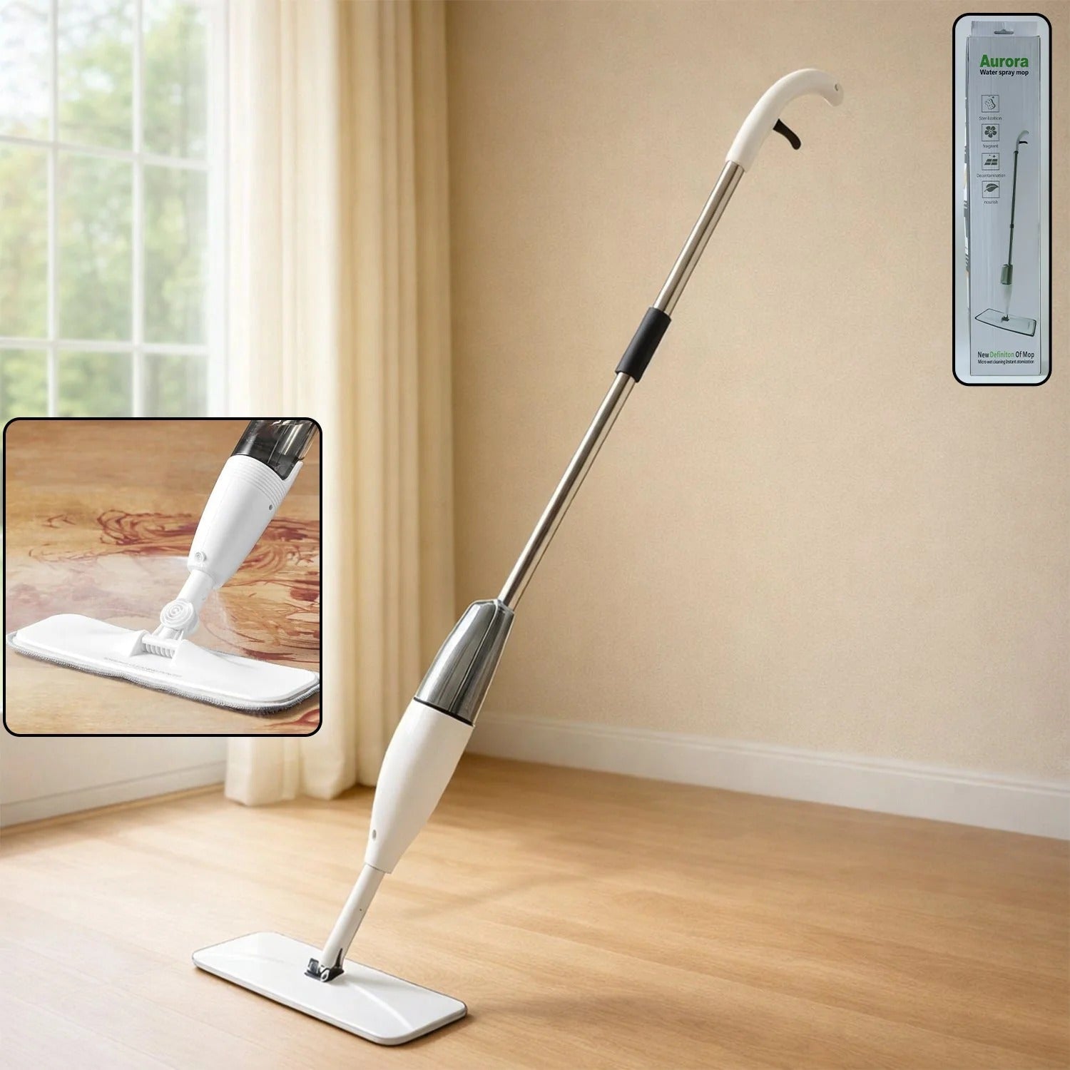 1739 Floor Cleaning Spray Mop With Removable Washable Cleaning Pad