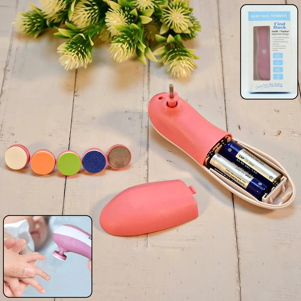 1223 Electric Baby Nail Trimmer With Grinding Heads For Newborn Infant And Toddler