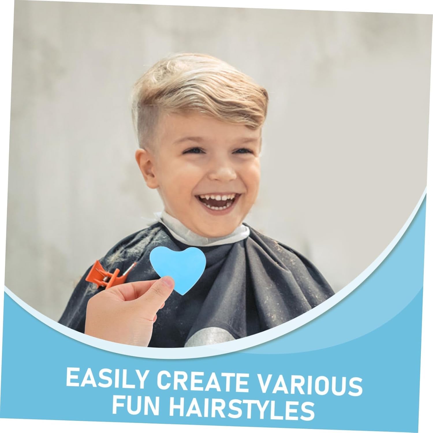 Haircut Design Stencil Set  6-in-1 Safe Hair Trimmer Molds