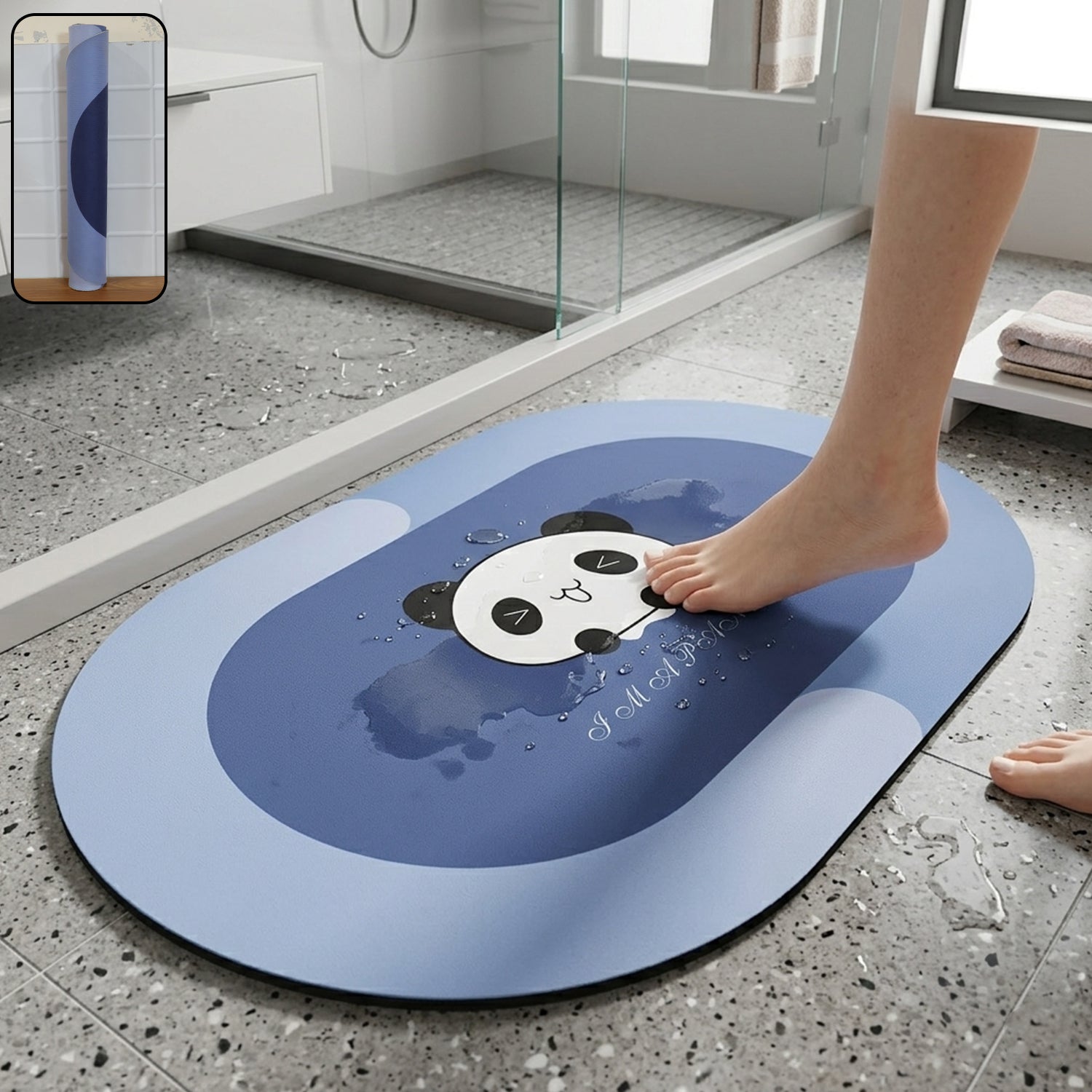 Premium Soft Anti Slip Bathroom Floor Mat (1 Pc 79x50 Cm)