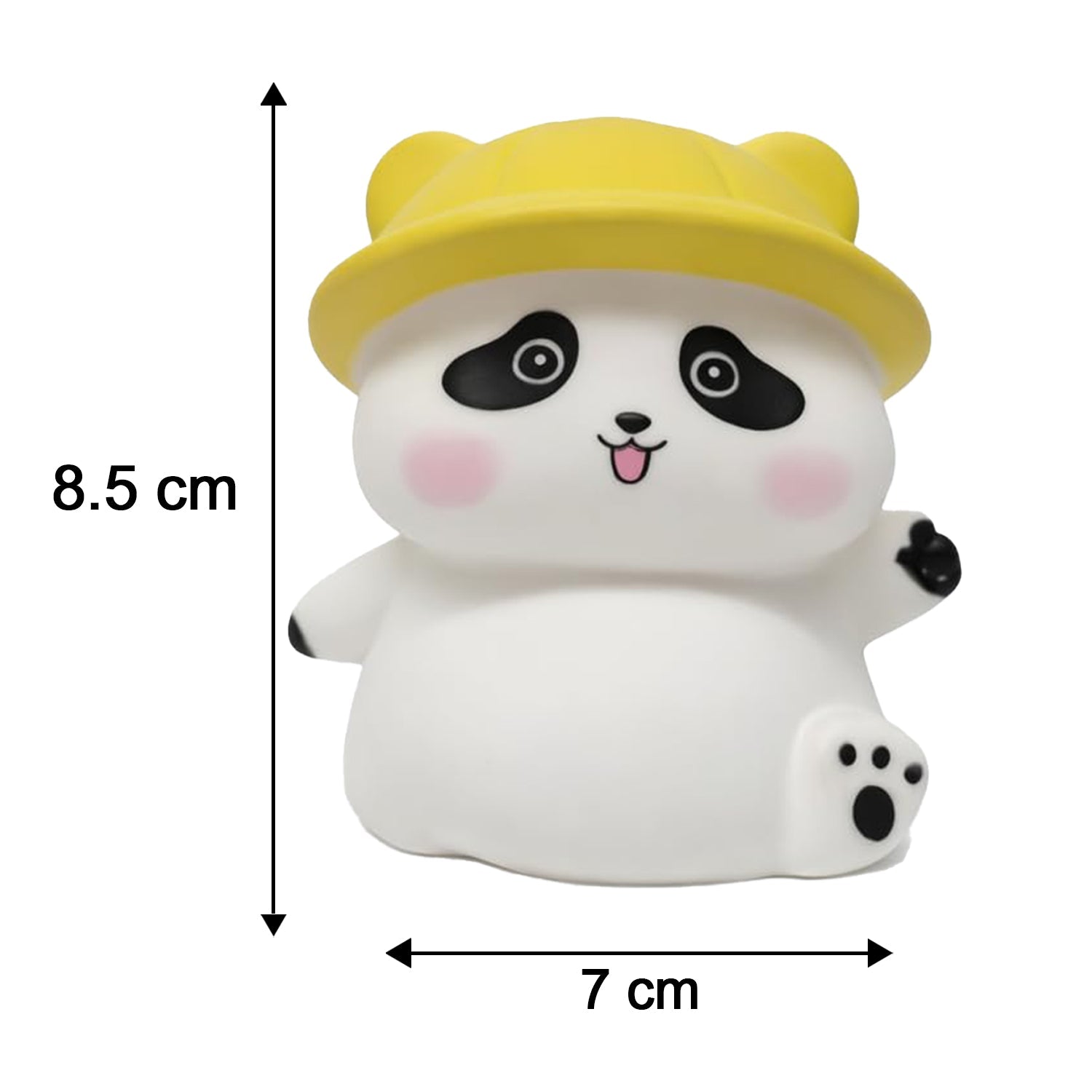 Panda With Hat Led Night Light Cute Silicone Bedside Lamp For Kids (1 Pc)