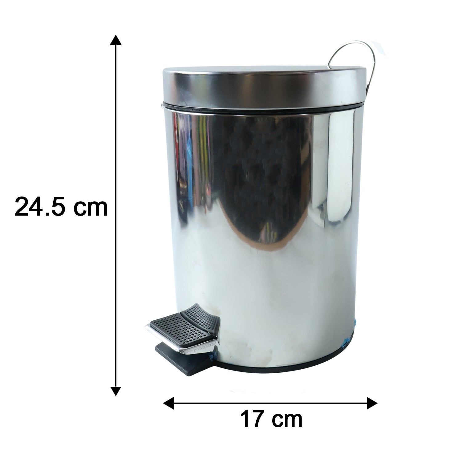 Premium Stainless Steel Pedal Dustbin With Close Lid (1 Pc3 Ltr)