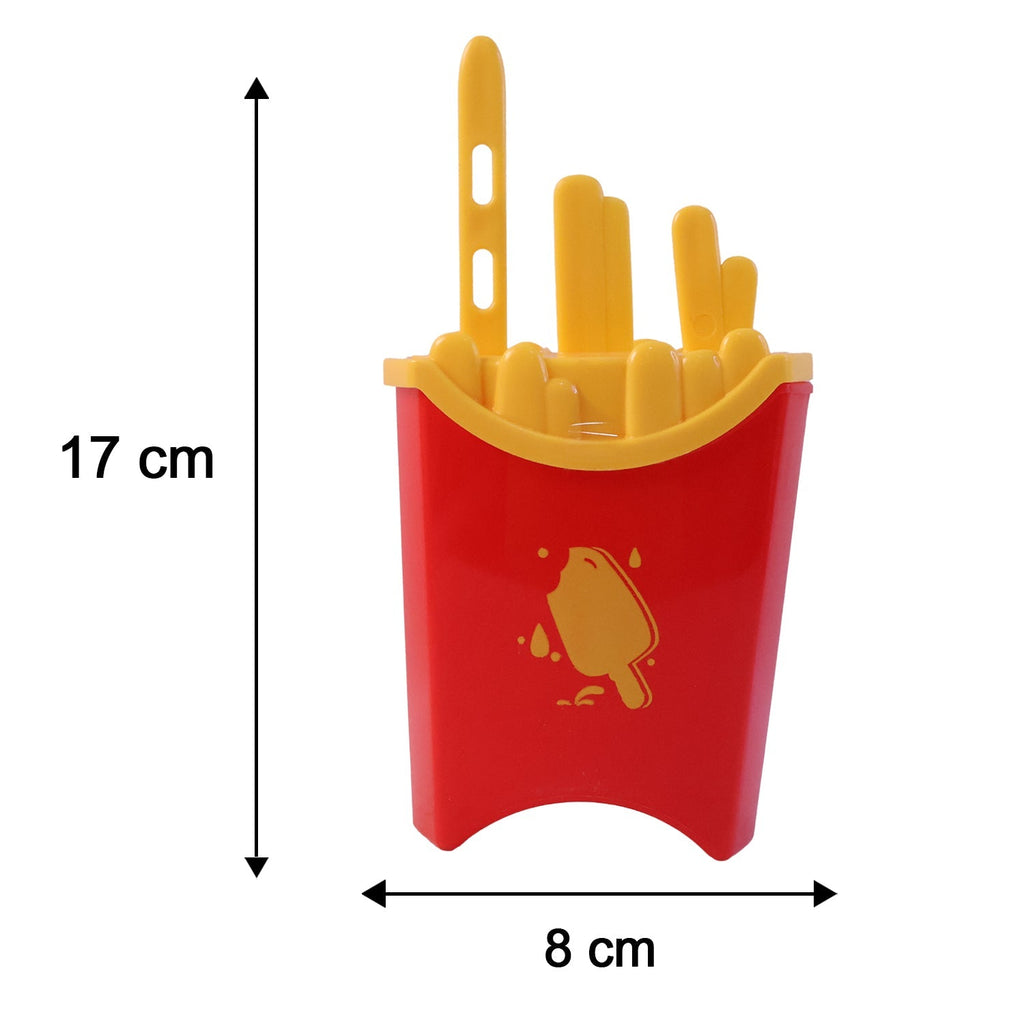 French Fries Shape Ice Popsicle Mould Set Reusable Kulfi Ice Cream Maker (3 Mold)