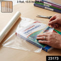 Oddy Clear Book Cover Roll (13.5 Inch X 5 Meter 3 Roll Set)