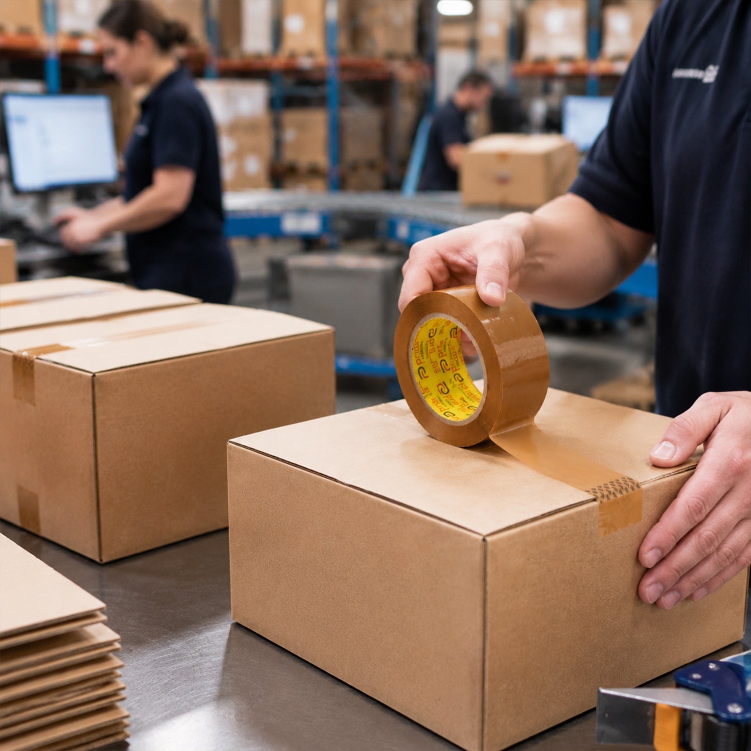 Brown Cello Tape For Box Sealing Packing And Shipping Use (120 Mtr)