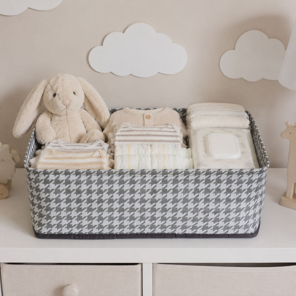 Foldable Cloth Organizer Basket Fabric Storage Box For Clothes Toys (1 Pc)