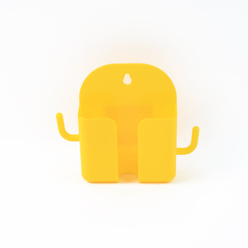 1 Pc Orange Wallmount Mobile Stand With Hook For And Stuffs Purposes.