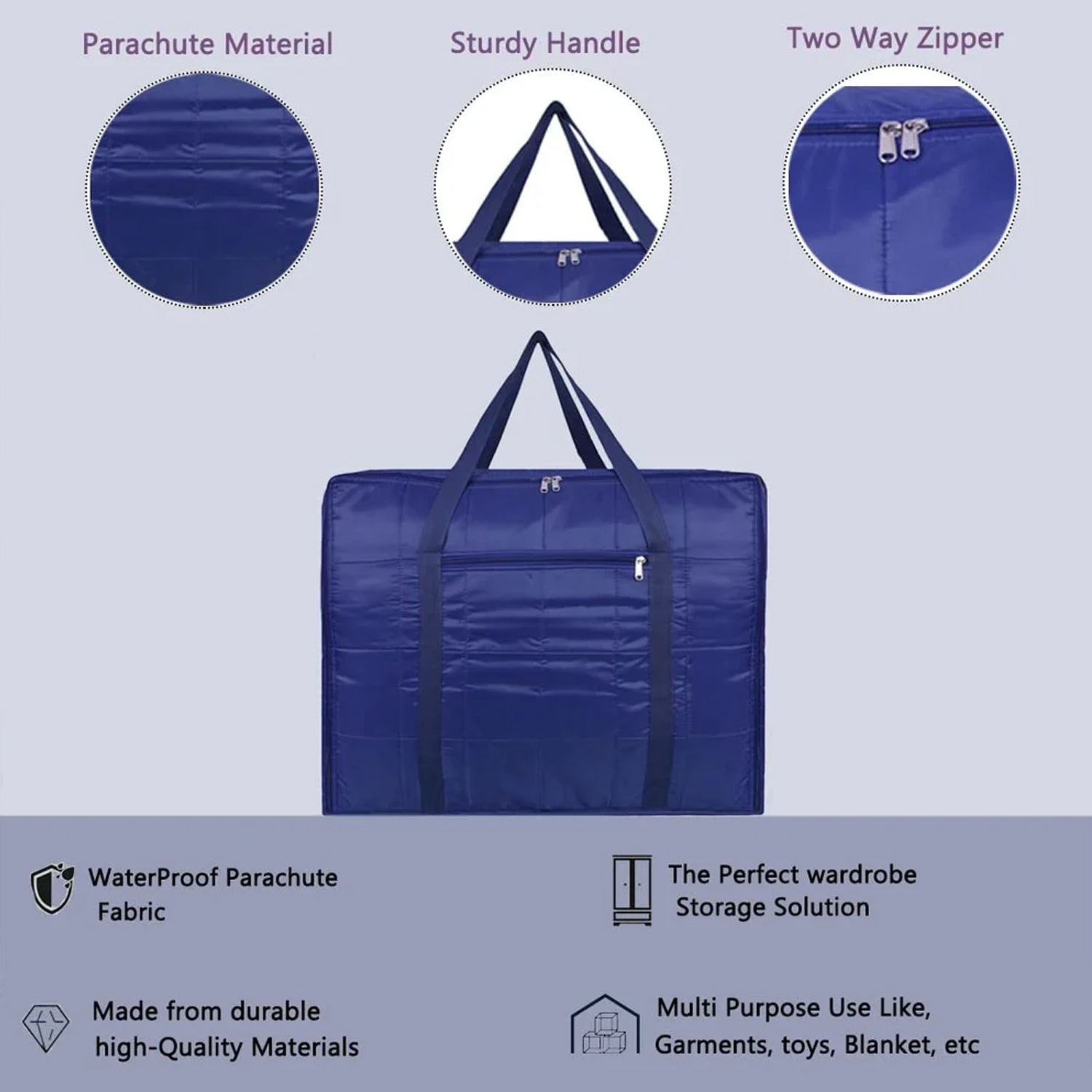 Blanket Storage Bag (1 Pc  60x47x33 Cm)