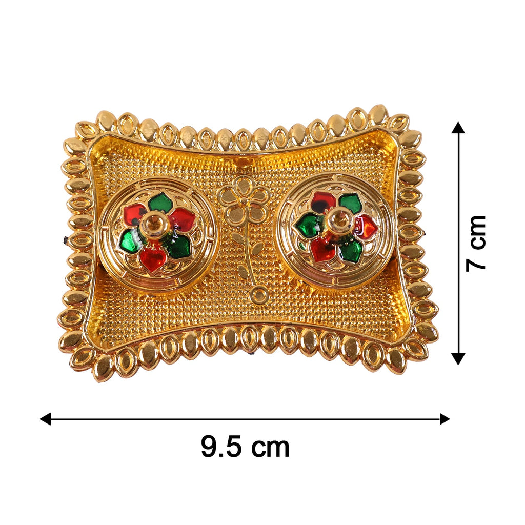 Kumkum Holder  Elegant Meenakari Floral Design For Pooja